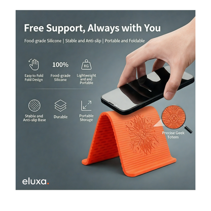 Multi-functional foldable phone holder
