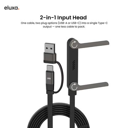 2 in 1 Dual-Flip Stand Charging Cable