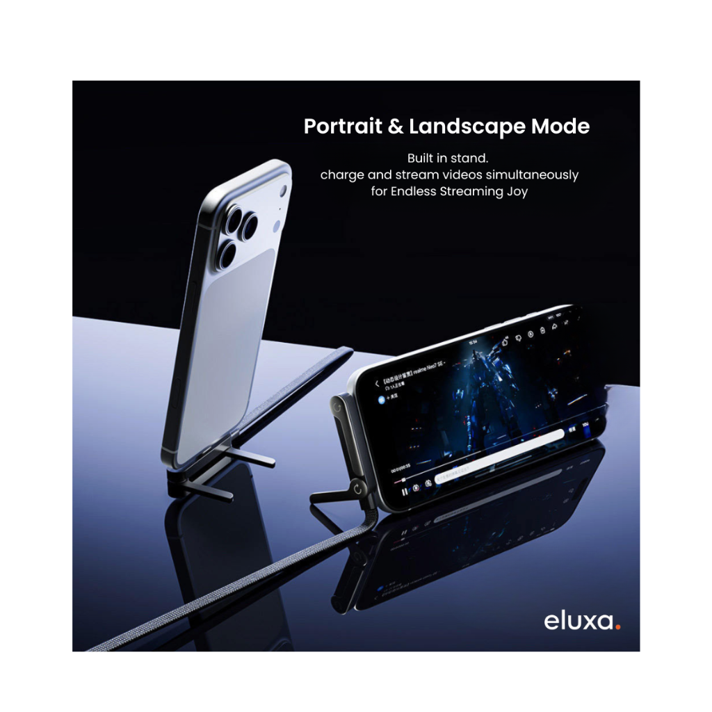 2 in 1 Dual-Flip Stand Charging Cable
