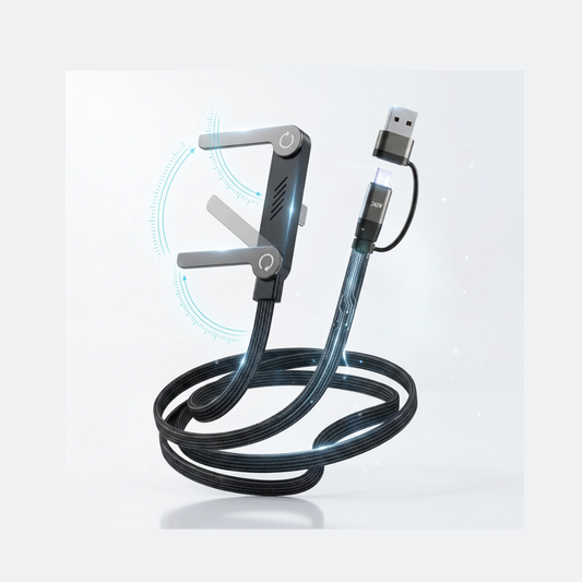 2 in 1 Dual-Flip Stand Charging Cable